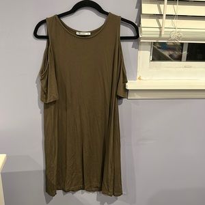 cold shoulder t shirt dress